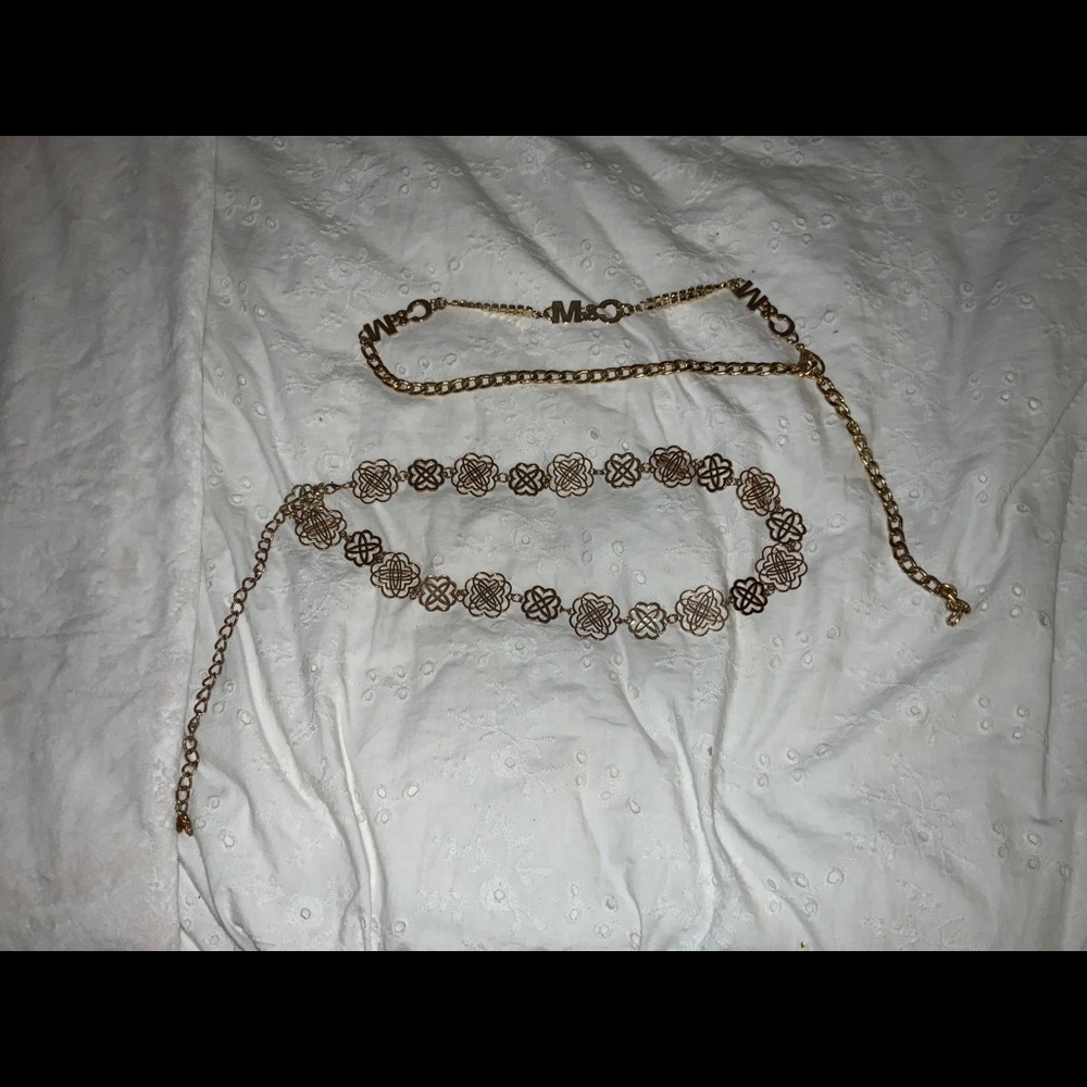 Chain gold belts